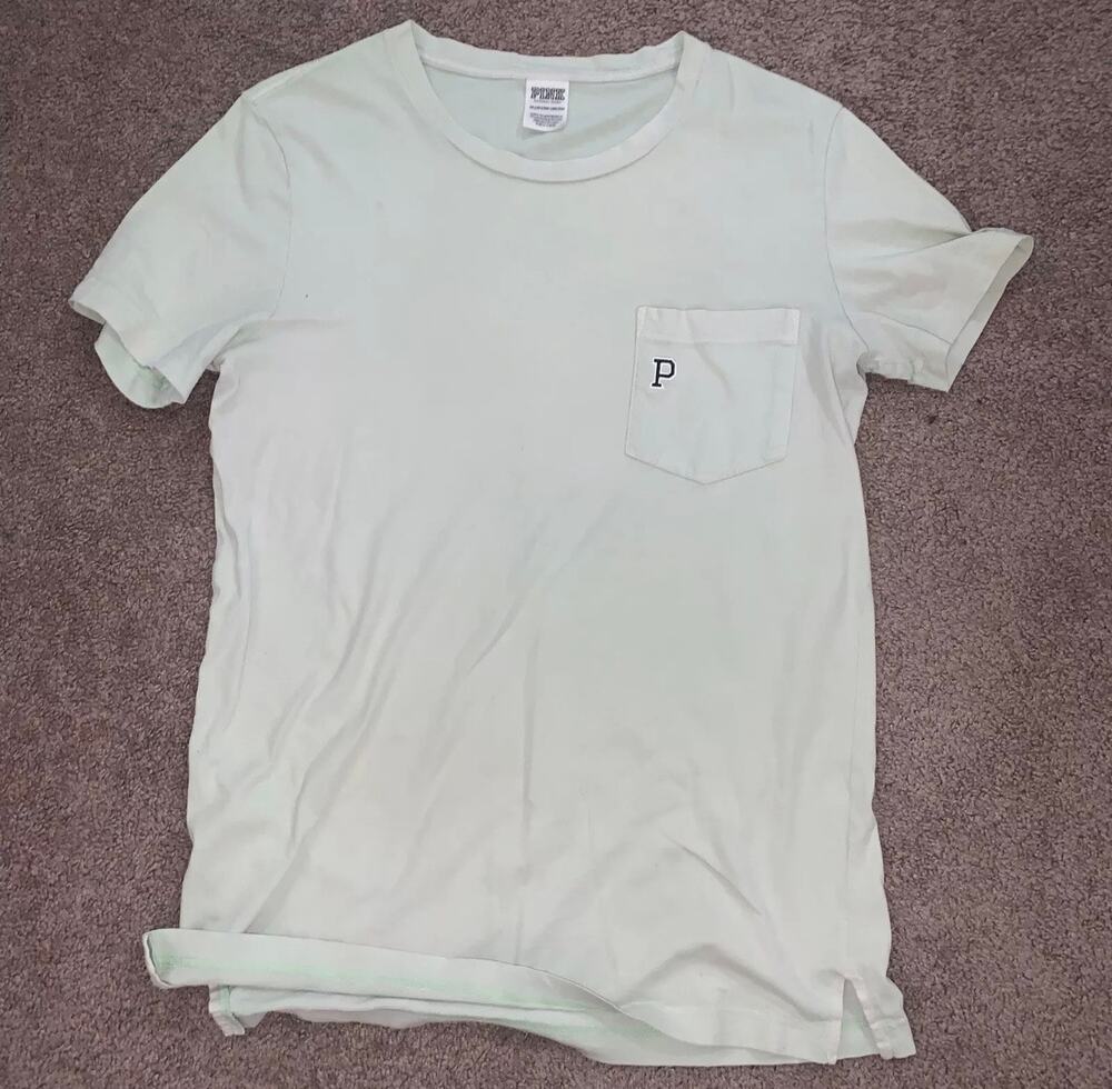Women’s XS Victoria’s Secret VS Pink Women's Mint Pocket Short Sleeve T-Shirt
